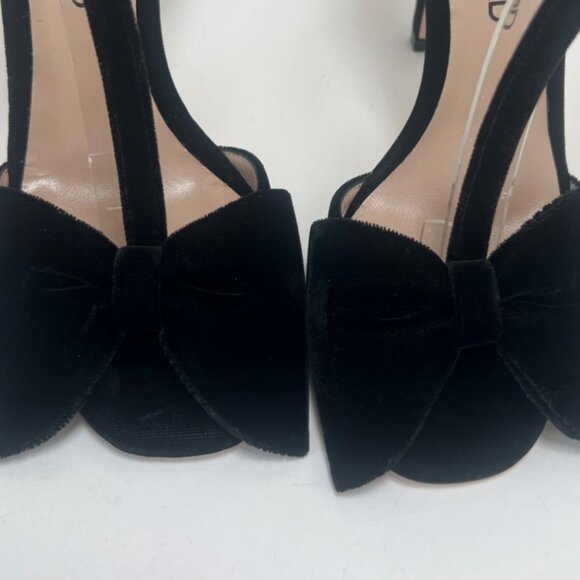Tom Ford Brigitte Bow Sandals Velvety Black Stiletto Heels Women Size 36 US5 - Picture 11 of 16
